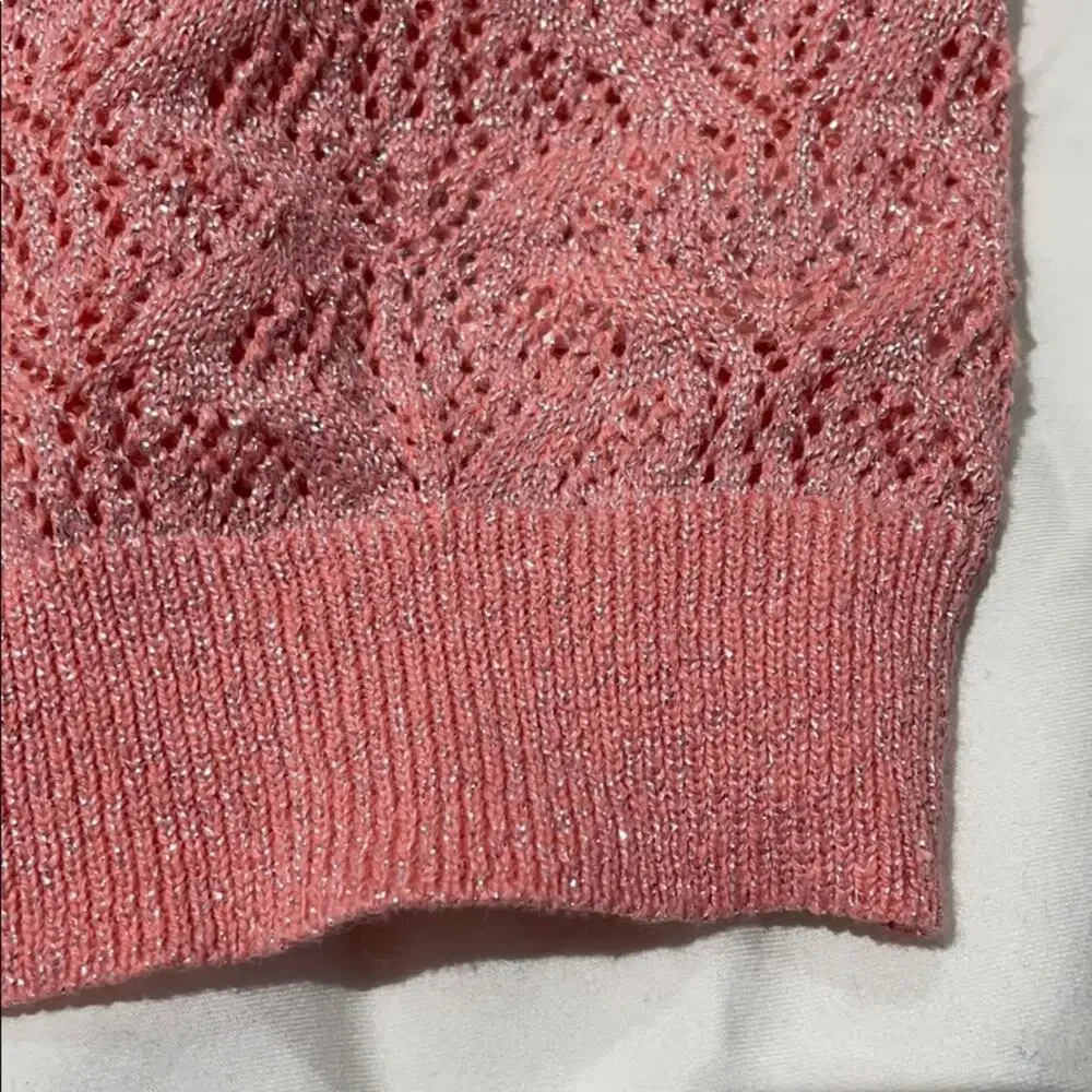 Carters 3t peach metallic cardigan worn once euc